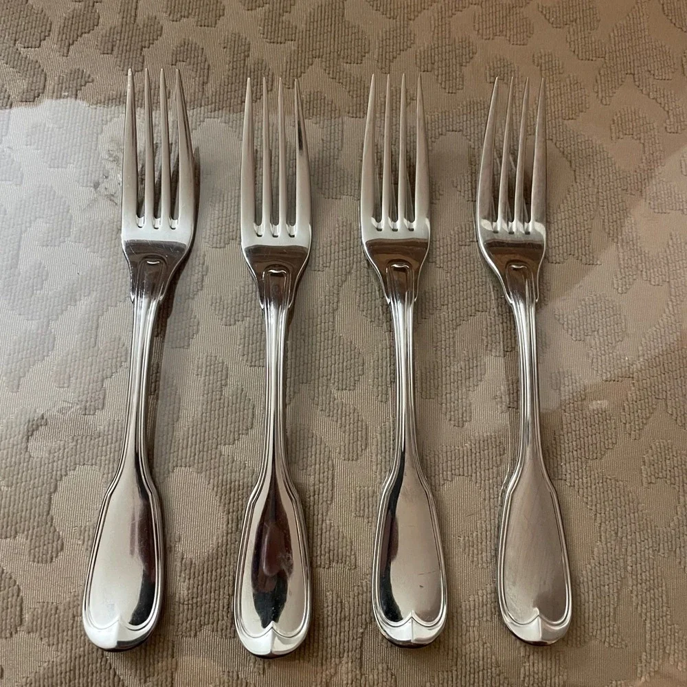 Lenox Monticello Stainless Steel Salad Forks Set 4 Thomas Jefferson 18/10 Korea